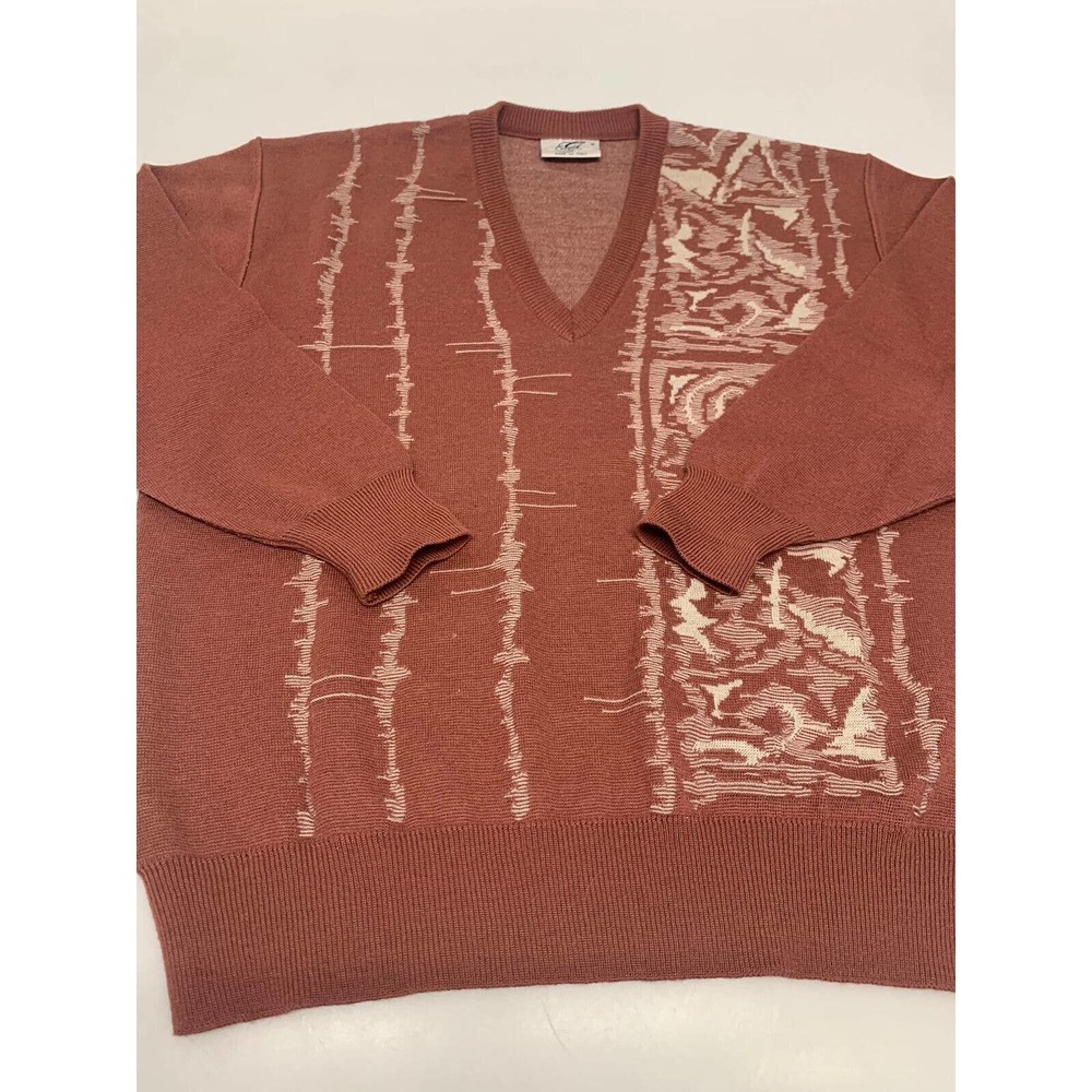 VTG Gabicci Sweater V Neck Brown M Men's A52